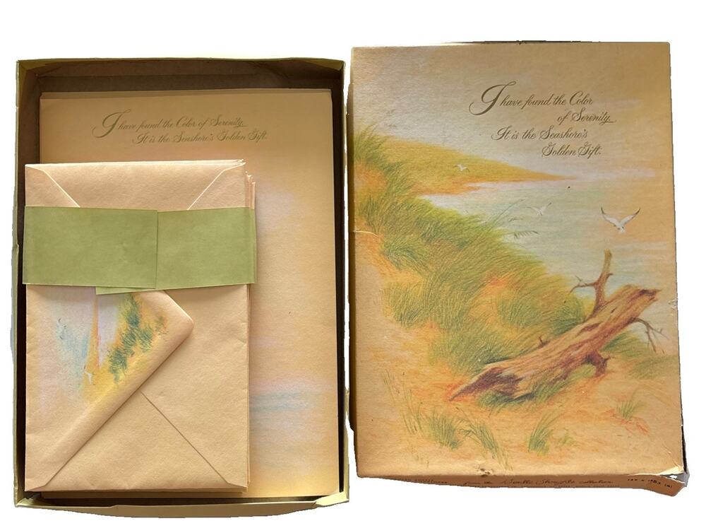 Sangamon Gentle Thoughts Stationery Set Coastal Ocean Serenity 15 sheet 11 Envel